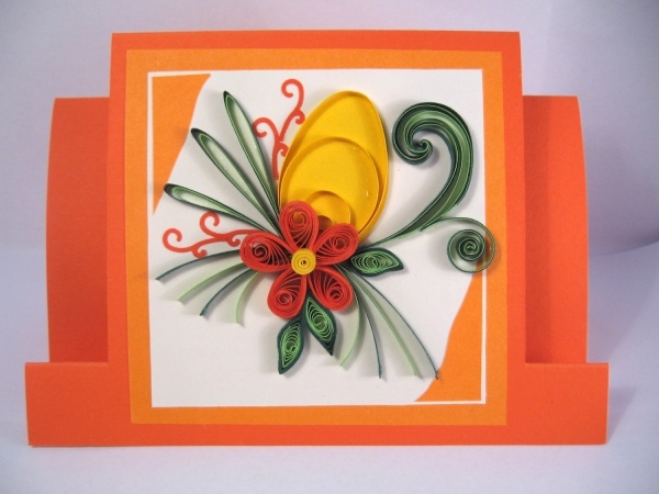 online kostenlos Karten-selber machen-Ideen Blumen-Muster-Papier streifen