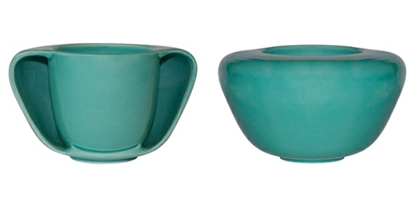 Keramik Tasse Italien handgefertigt schöne grüne Farbe