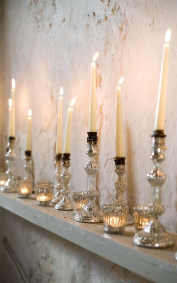 Kerzenständer metall elegant Beleuchtung-Valentinstag ideen 
