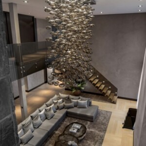 Luxus-Residenz Innenarchitektur Pendelleuchten Sofa-set Effekt-Sofakissen