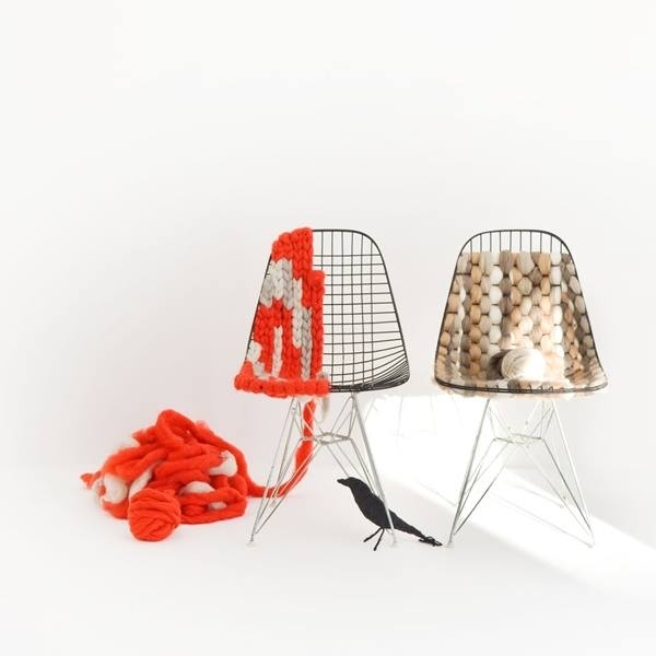 Metall Stühle-mit Wolle Design Wohnung Auffrischen tricks