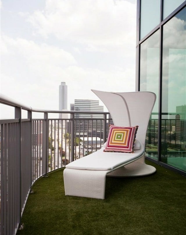 Möbel Design Liegesessel Sonnenschutz Balkon