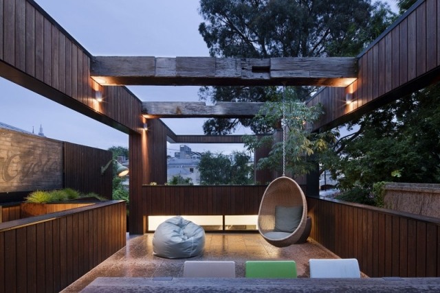 Outdoor Möbel-Terrasse design Hängesessel-Sitzsack ideen