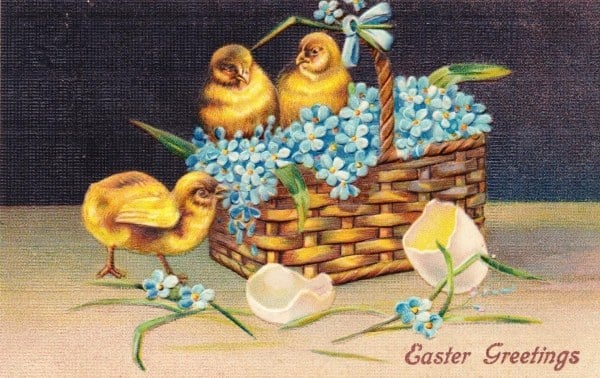 vintage Grußkarte-Easter Ostern-2014 Ideen online
