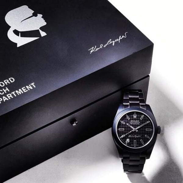 Rolex Uhren design-Karl Lagerfeld-Luxus Edition-verpackungsdesign logo 