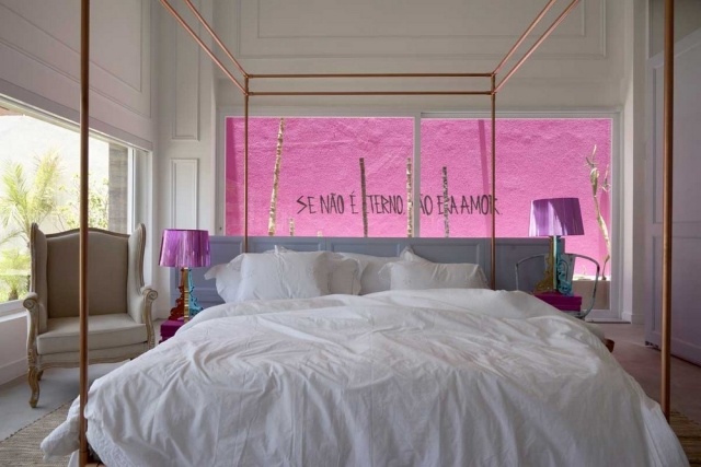 Schlafzimmer Himmelbett bettwäsche 2014 trendfarbe pink 