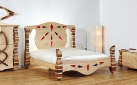von hand hergestellt Kommode-rustikales Bett-Truhe Wandspiegel design