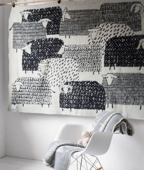 Stuhl-Überwurf weiche schafwolle Wandteppich Muster-Schafsherde