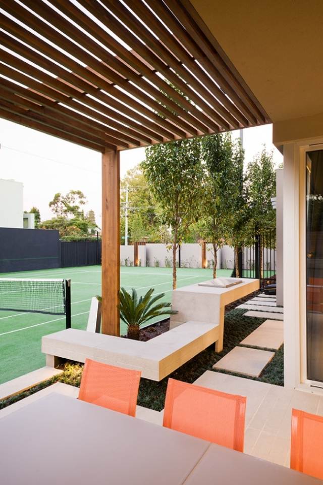 ideen für Tennisplatz zu Hause-gestalten Ideen-cos design-minimalismus
