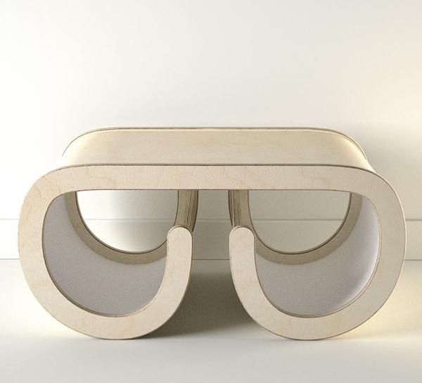 Tisch ideen design Geschwungene Form massive kanten weiß