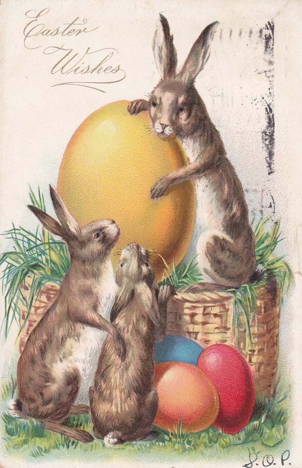 Vintage Postkarten Ostern Dekorieren karten ideen