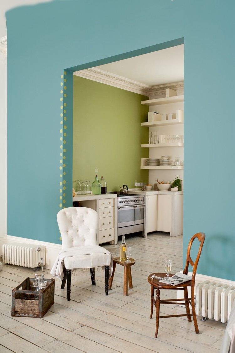 Wandfarbe-Wandgestaltung-Ideen-2014-gruen-blau-farben