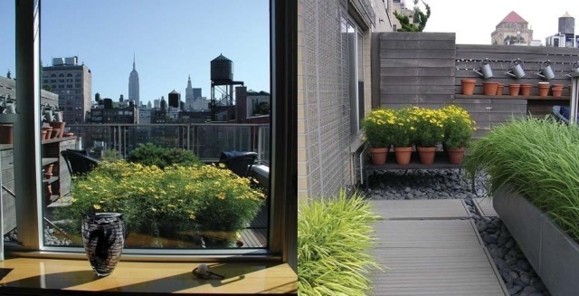moderne Wohnung garten Dachterrasse begrünt-gestaltung NYC 