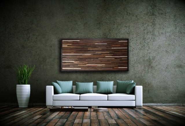 recyceln Dekoration-Ideen Holz-Recyceln Wandkunst modern