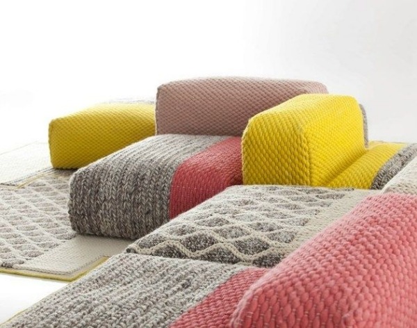 Wohnzimmer möbel design garnitur-Naturfaser Wolle-Sitzsack Sitzkissen