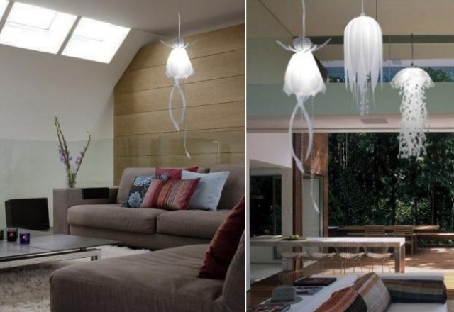 Wohnzimmer Leuchtmittel-Lichtkörper ausführung kunststoff Quallen-Form