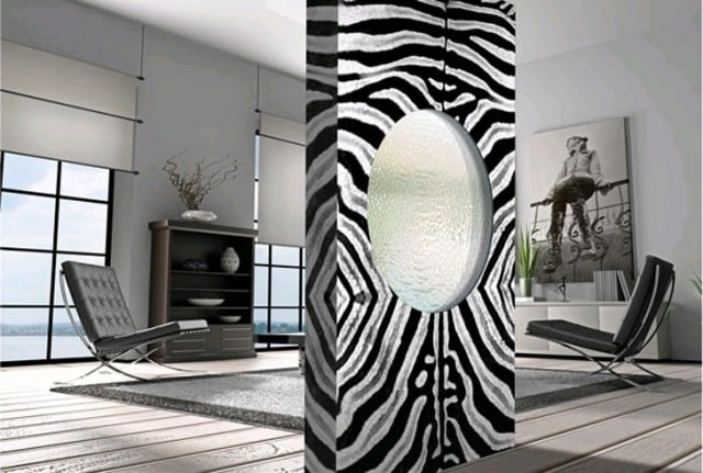 Zebra Muster-Trends 2014 indoor Brunnen Designer-Objekt