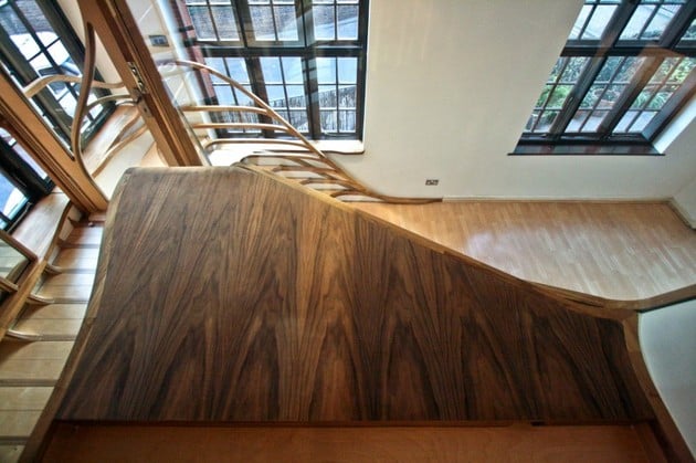 Design-Treppe aus Holz elegante konstruktion innovative herstellung