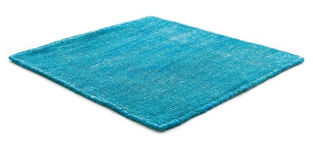 handgeflochtene teppiche design Bodenteppich-azurrblau kymo 