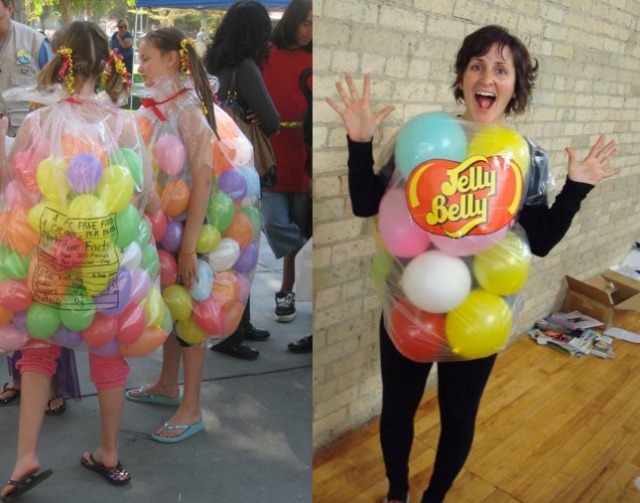 handgemachtes-kostüm-idee verpackung ballons jellybean