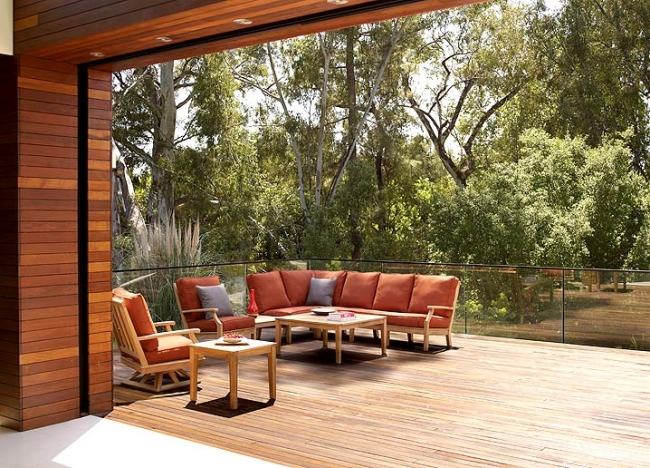 Holz-Gartenmöbel pflegen teakholz sitzgruppe terrasse