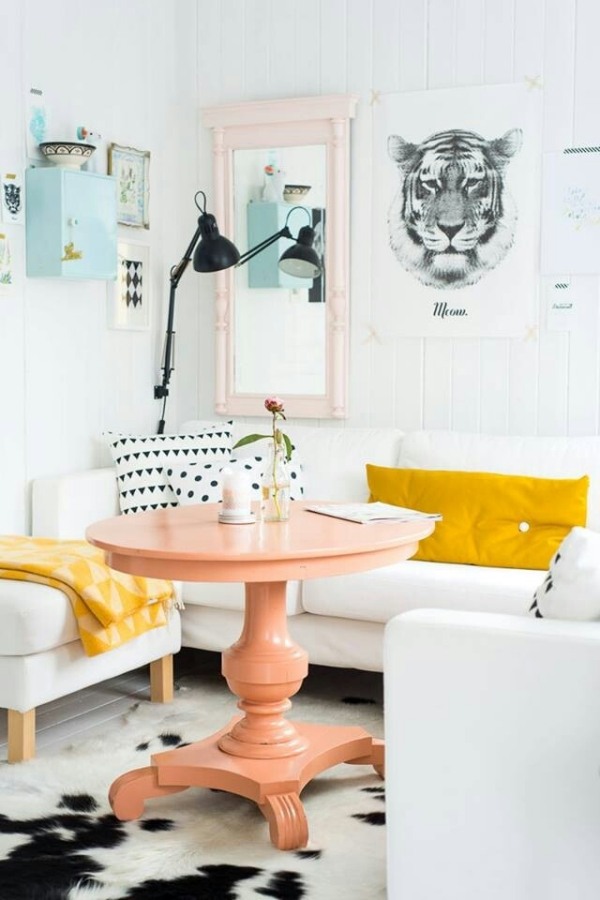 ideen Wohnung-gelb weiß renovieren auffrischen-modern möbel