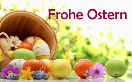 kostenlose osterkarten osterkorb ostereier bunt farben blumen