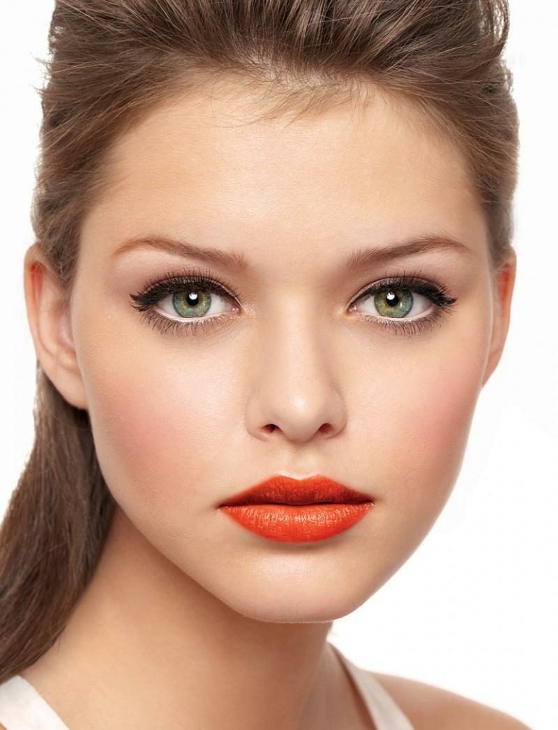 lippenstift-farbe orange teint idee attraktiv look