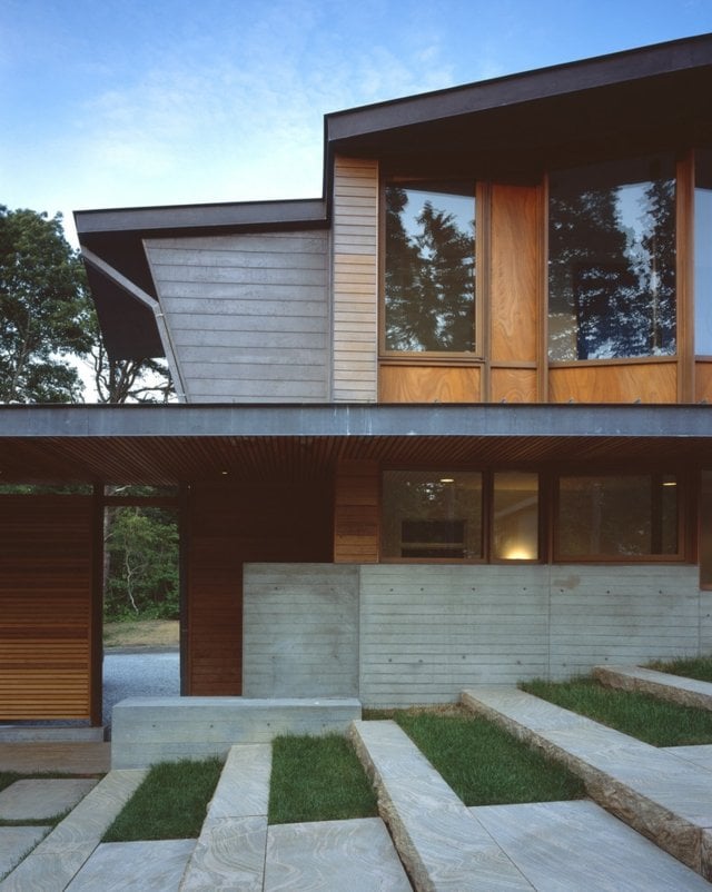 draußen Gestaltung Ideen Designs Haus Wald