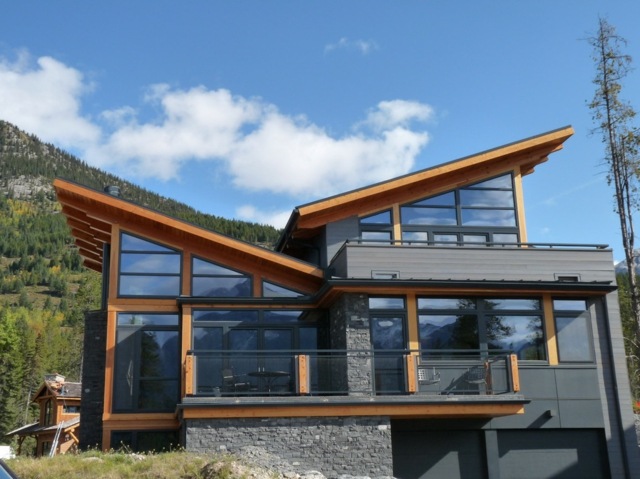moderne Hausarchitektur Putldach Haus Vorteile Holz bedeckt Ideen