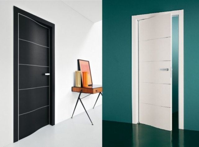 moderne design türen italien lualdi porte welle schwarz weiß
