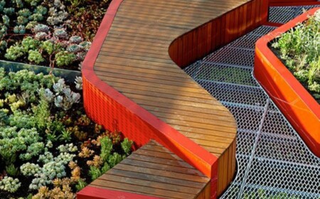modernes Flachdach Begrünung Idee Australien umweltfreundliches Konzept Gestaltung