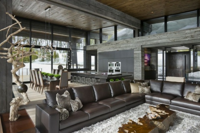 Wohnideen graue Farbe stilvolles Möbel Design