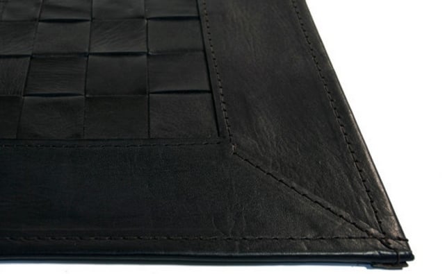 naturtex textilprodukte Leder-Kunstleder Formatteppich schwarz-aspen