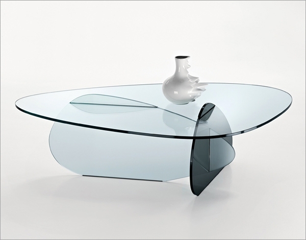 ovale-Gestalt KAT-tisch Glas platte-Design wohnideen
