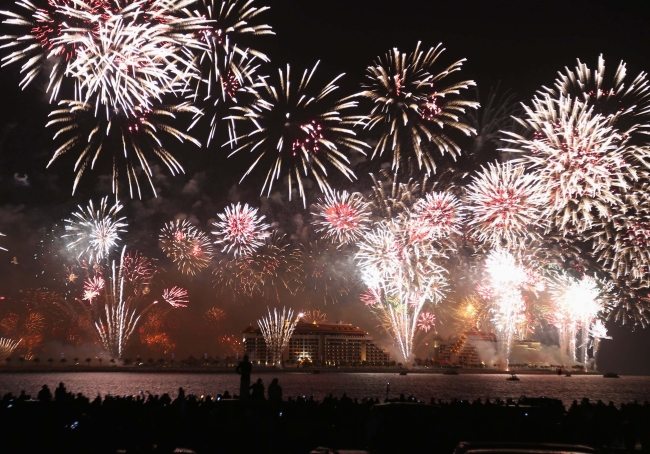 Rekord-Feuerwerk in Dubai silvester 2013 weltrekord guiness buch