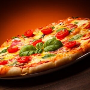 traditionelle Pizza Margherita Fotografie ideen für leckeres Rezept
