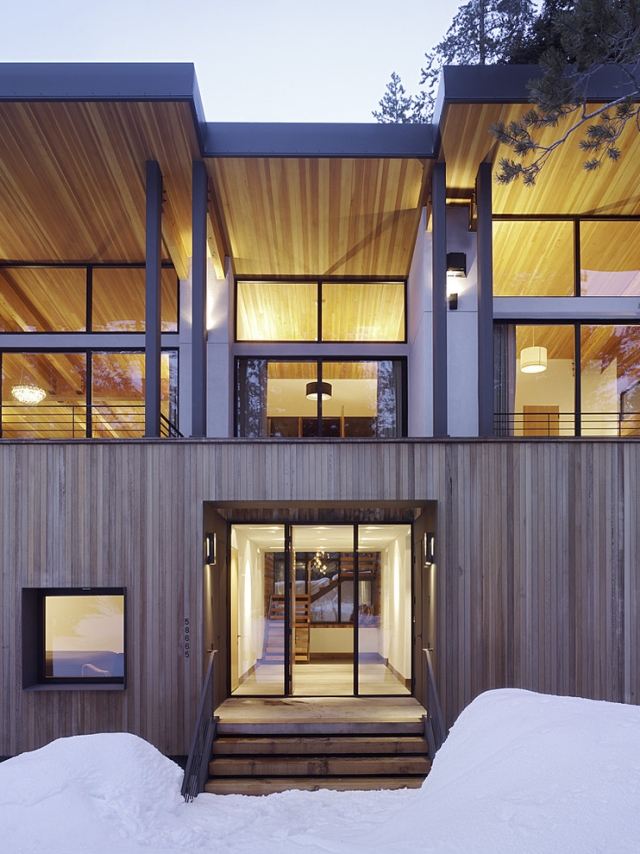 villa herrlich modern design treppen eingang hängende lampen