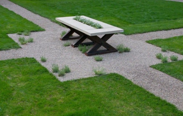 minimalistischer Gartentisch Design Ideen Gestaltung feinsten