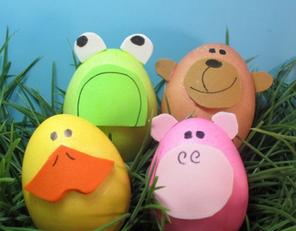 Bastelidee zu Ostern für Kinder interessant tiere