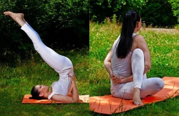 Bauch weg kerze haltung yoga fortgeschrittene auswahl