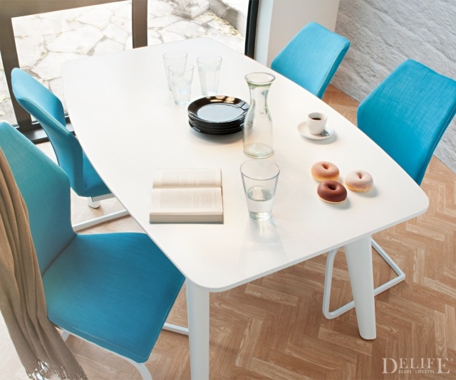 Blaue Küchestühle Esszimmer Möbel Zahur esstisch design