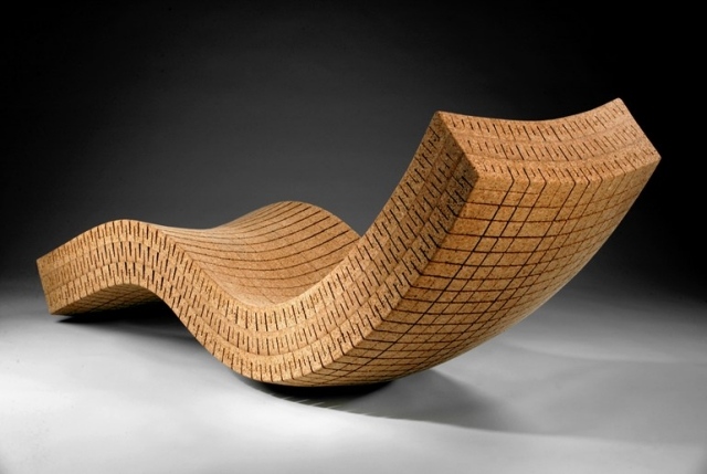 Cortiça relaxliege aus kork recycelt ergonomische sitzfläche