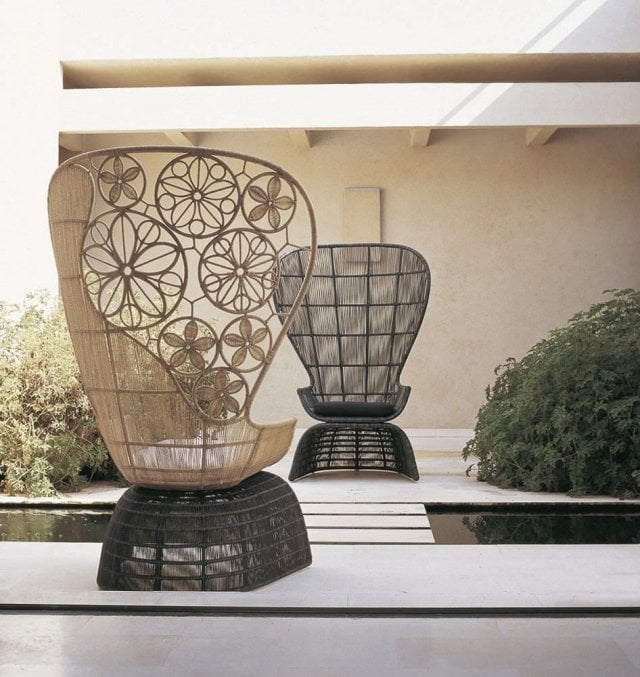 Design Stühle-Garten crinoline Patricia Urquiola-armlehnsessel ornamentreich