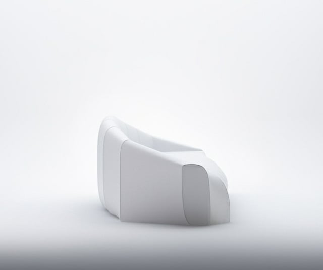 Wohnzimmer weiße Farbe Sofa Seite Rückenlehne ergonomische Form
