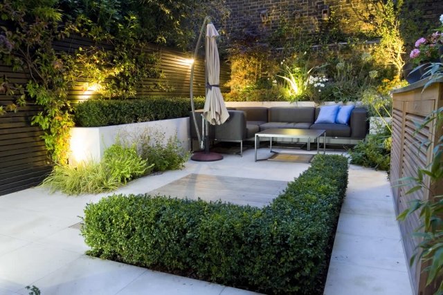 Gartengestaltung Ideen klein outdoor bereich modern möbel 