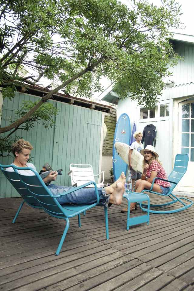 Gartenmöbel stuhl-Design blau gestell-luxembourg Frederic-Sofia-fermob
