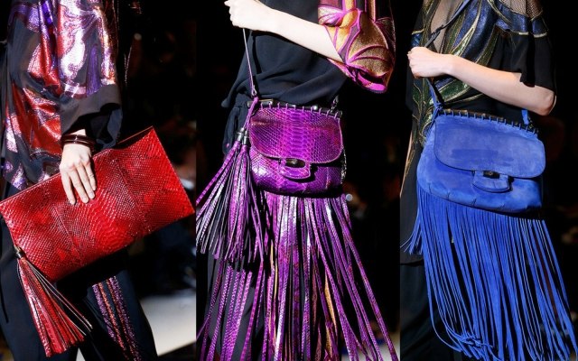 Gucci designer handtaschen 2014 trend fransen extralang