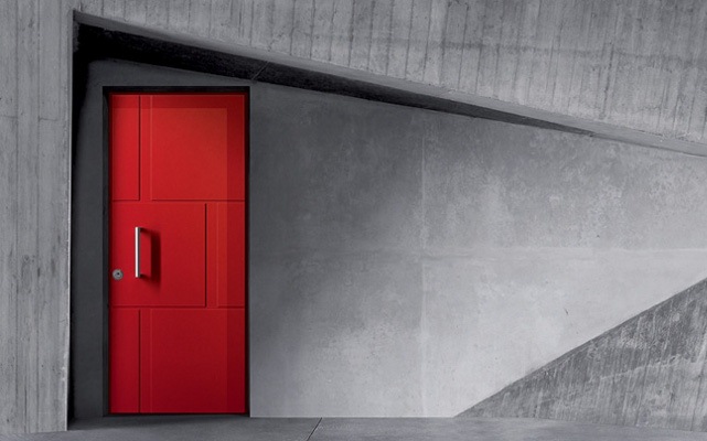 gestalten rote Farbe minimalistische moderne Architektur
