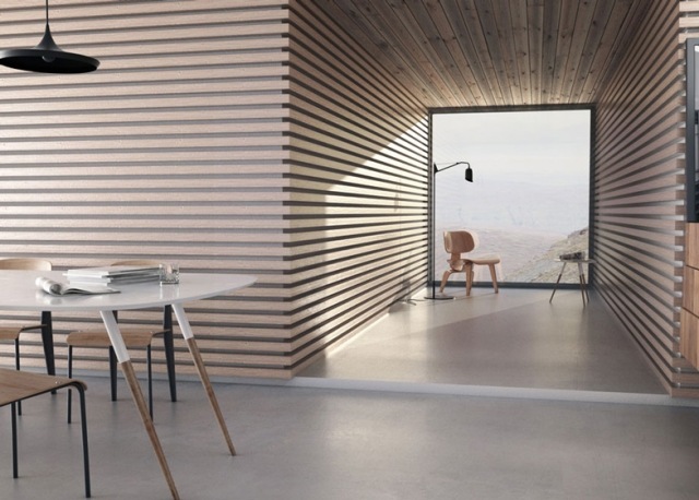 Indoor verkleidungen Roost-House Benoit Challand-3d haus design
